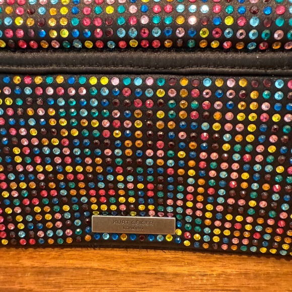 Kurt Gieger Colourful Rhinestone Bag with Black Trim - Picture 10 of 14